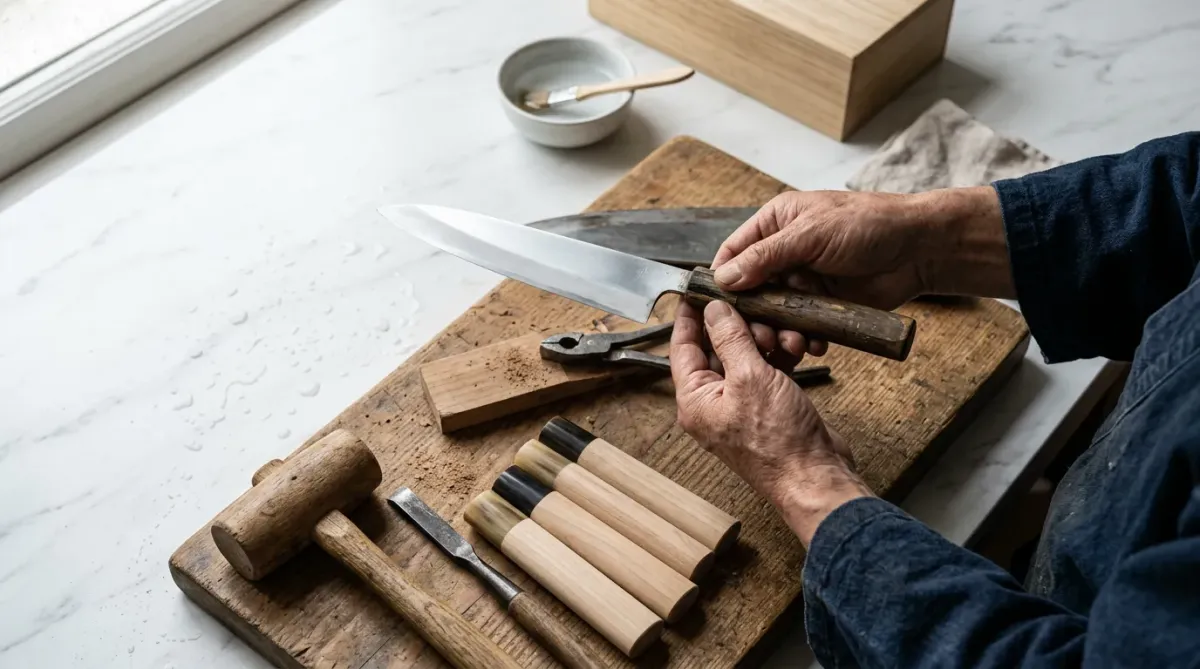 専門店が行う包丁の修理と柄の交換
