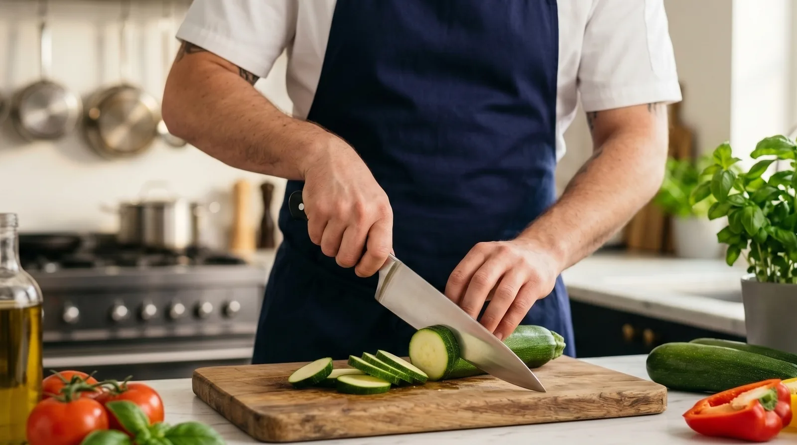 海外キッチンで使われるシェフナイフと日本家庭の三徳包丁