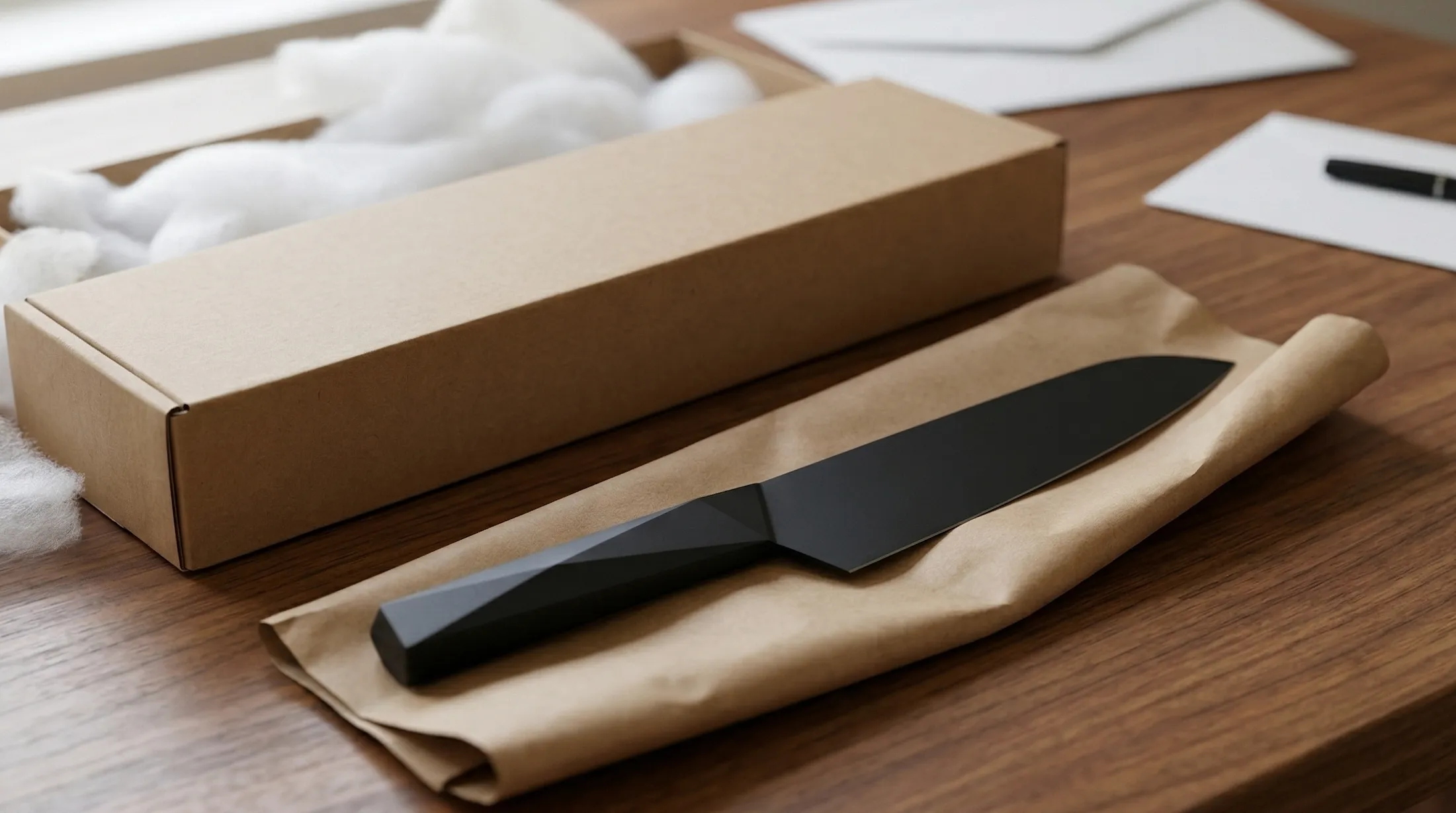 エバーカット包丁の梱包準備シーン