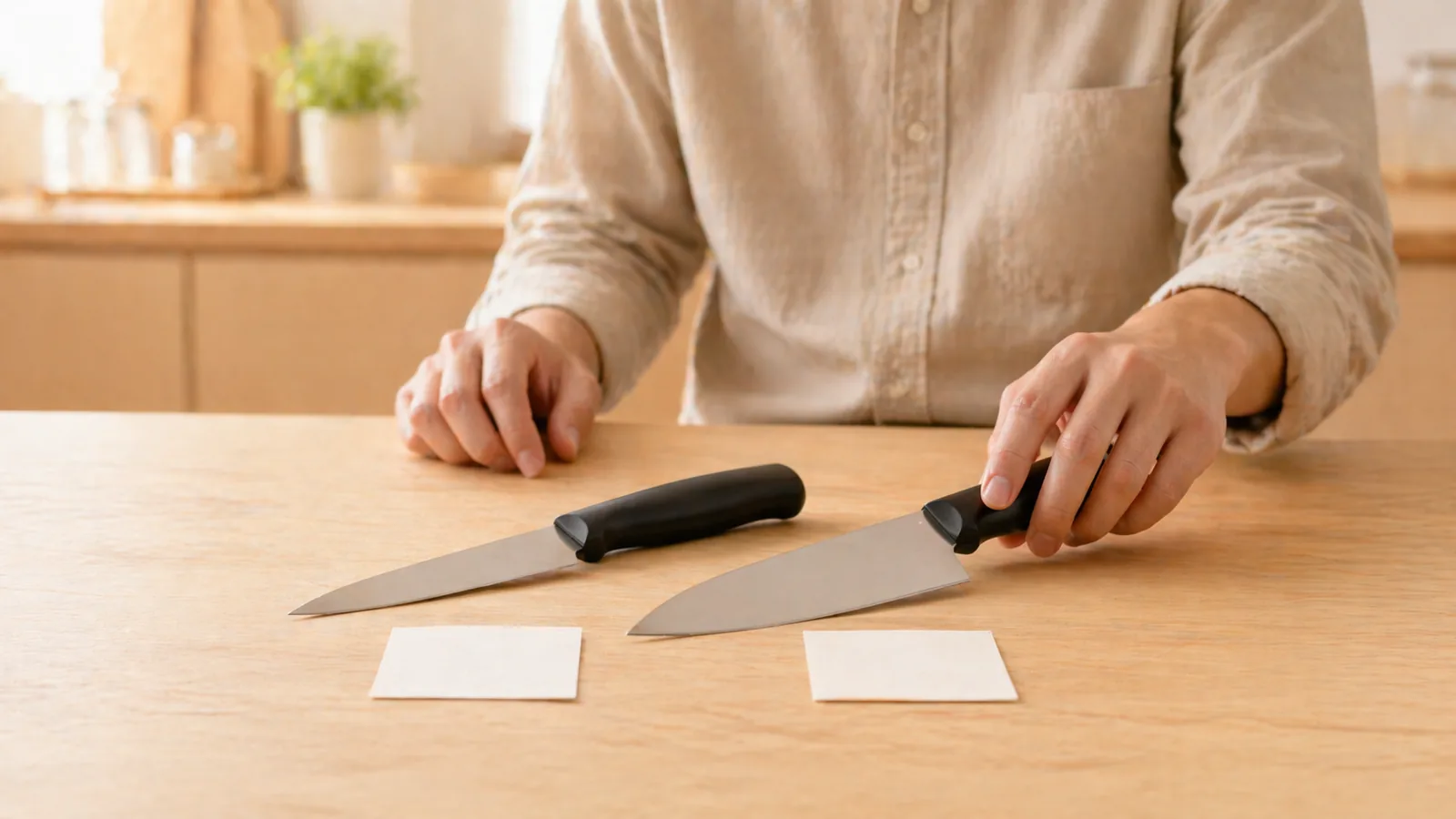 楽天の名入れ専門ショップで包丁を選ぶイメージ