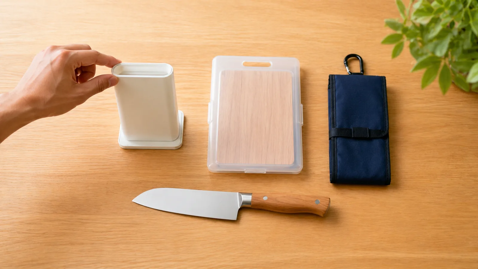ダイソー・セリア・キャンドゥ3社の包丁ケース・包丁収納グッズのイメージ