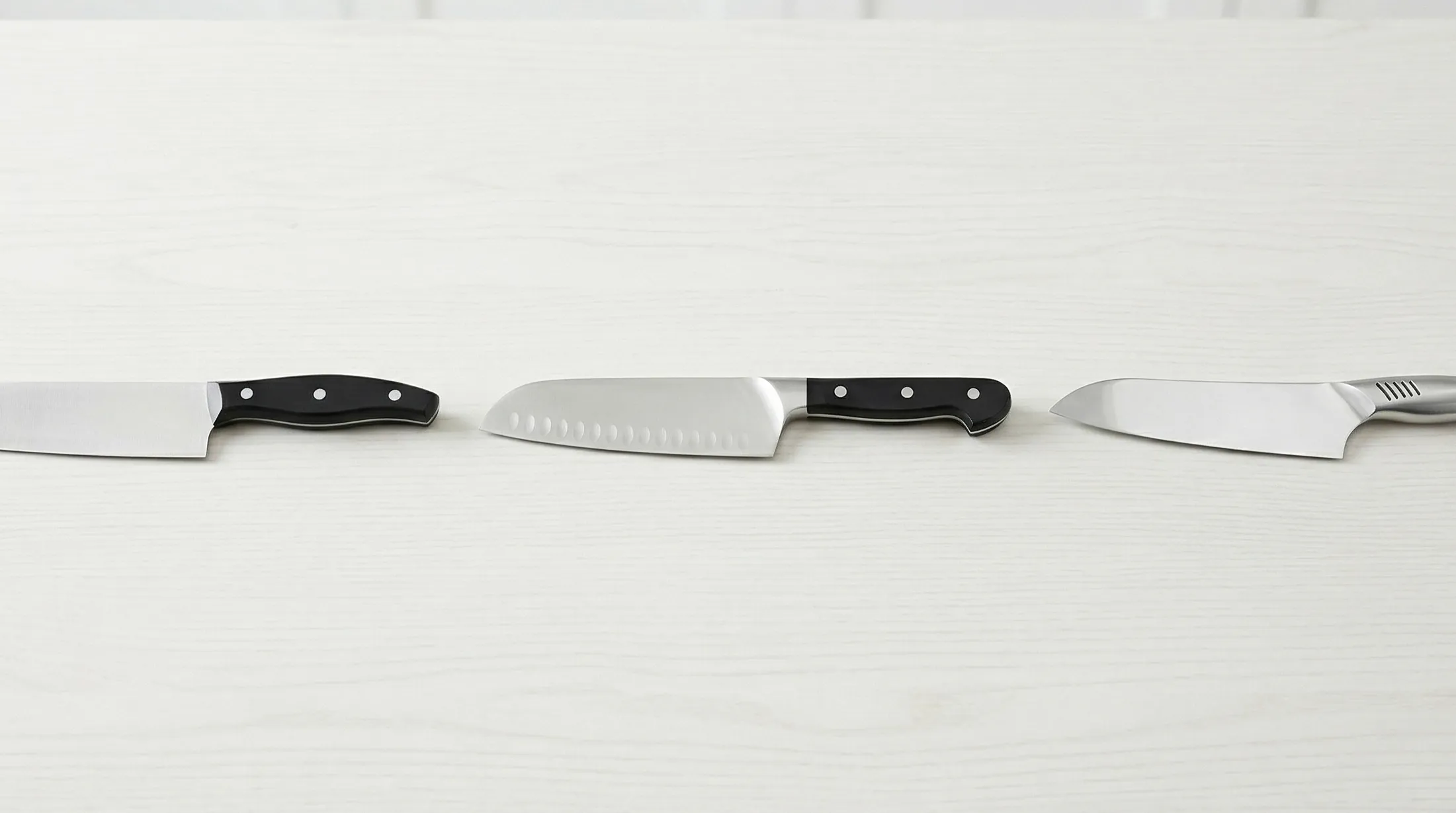 ツヴィリング3シリーズの三徳包丁を並べた比較