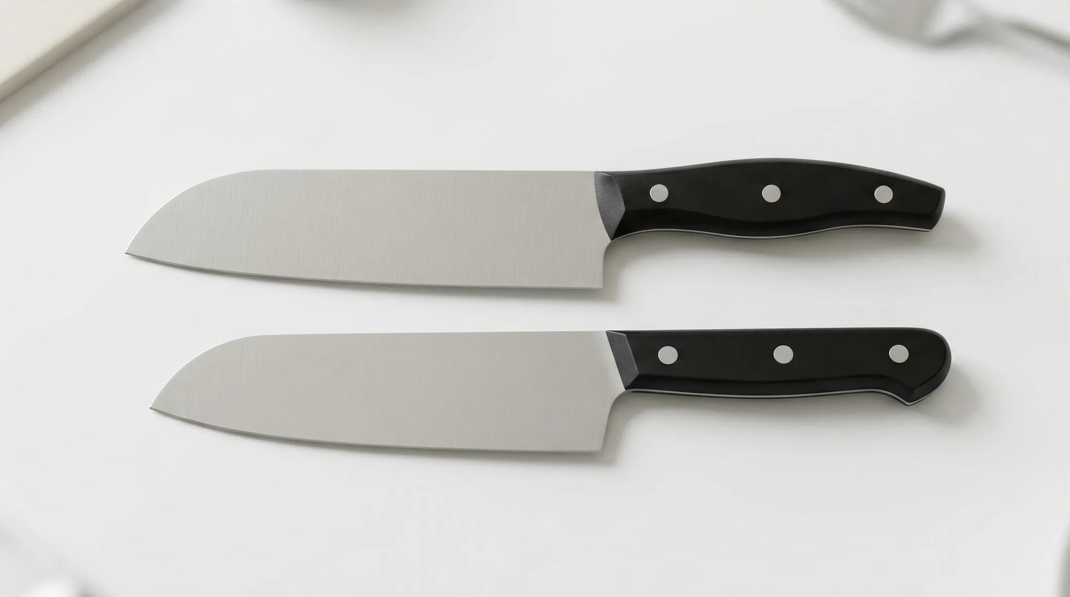 ツヴィリングとヘンケルスの包丁を並べた比較